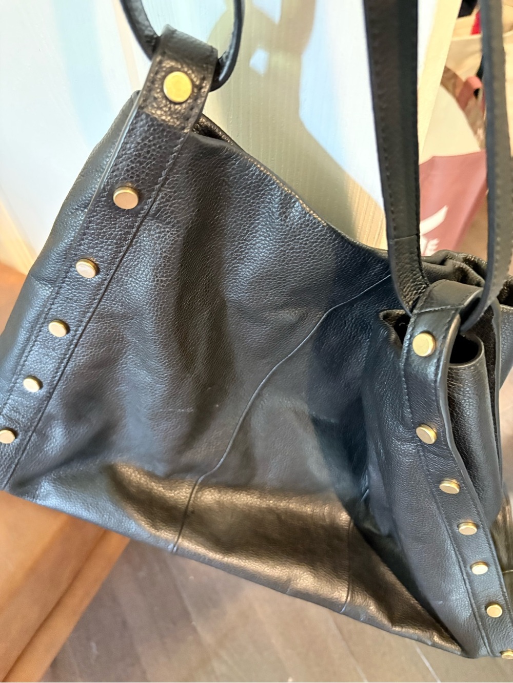 Vince Camino leather studded shoulder bag